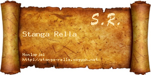 Stanga Rella névjegykártya